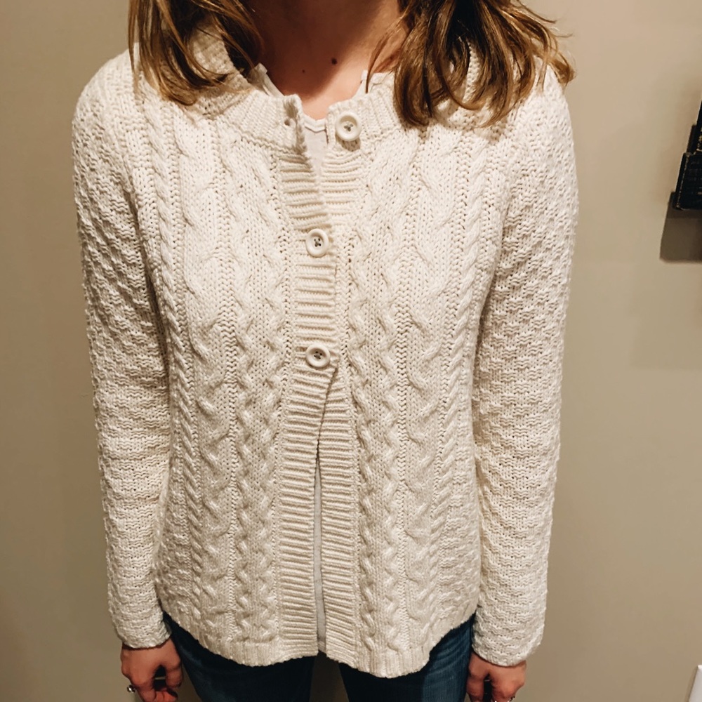 Cable knit cardigan